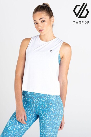 Dare 2b White Meditate Crop Top (U48505) | £14