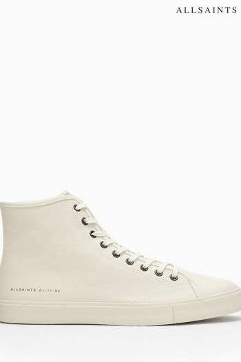 AllSaints White Bryce High Top Trainers (U48728) | £85