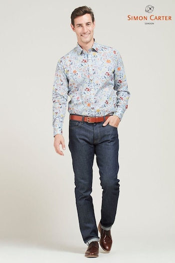 Simon Carter Grey Linen Garden Shirt (U48751) | £75