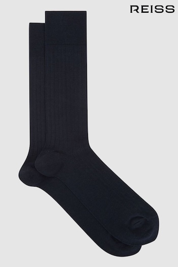 Reiss Navy Fela Ribbed Socks (U49334) | £10