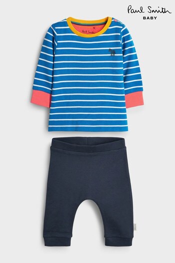 Paul Smith Baby Unisex Long Sleeve T-Shirt & Jogger Set (U49561) | £75