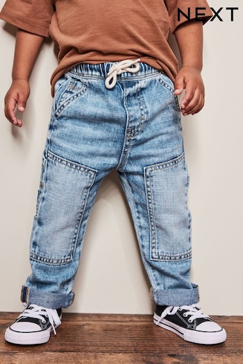 Light Blue Carpenter Jeans turn-ups (3mths-7yrs) (U49582) | £15 - £17