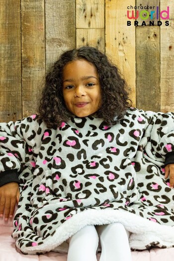 Character World Pink Kids Neon Leopard Wearable Blanket (U49712) | £30