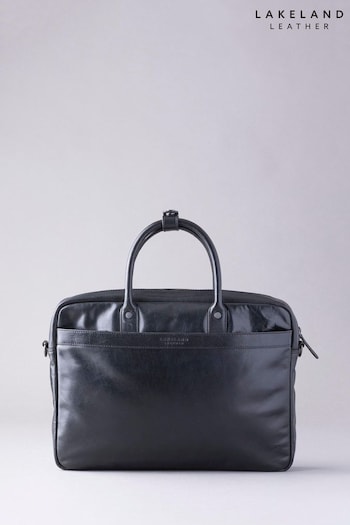 Lakeland Leather Fenton Leather Laptop Black Briefcase (U4X756) | £159