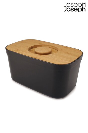 Joseph Joseph Black Bread Bin With Cutting Board Lid (U50043) | £60