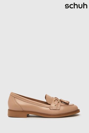 Schuh Pink Liv Leather Tassel Loafers (U50456) | £55