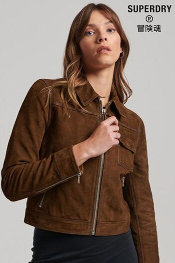 Superdry Brown Desert Suede Jacket (U50469) | £230