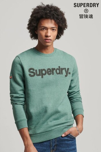 Superdry Green Core Logo Classic Crew Sweatshirt (U51096) | £55