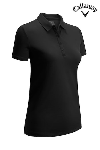Callaway Apparel Ladies Black Golf Swingtech Solid Polo taille (U51202) | £30