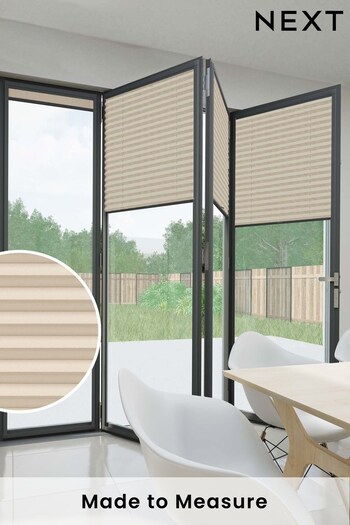 Ivory Cream Made to Measure Pleated Reflex Perfect Fit Blinds (U51924) | £90