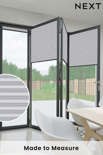 Ice White Made to Measure Pleated Reflex Perfect Fit Blinds (U51930) | £90
