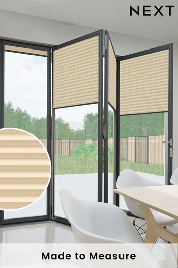 Cream Made to Measure Pleated Reflex Perfect Fit Blinds (U51933) | £90