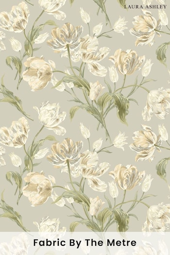 Laura Ashley Sage Green Gosford Fabric By The Metre (U52376) | £43