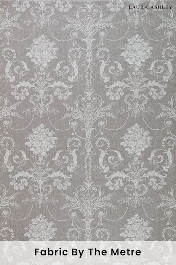 Laura Ashley Steel Grey Josette Woven Fabric By The Metre (U52380) | £43