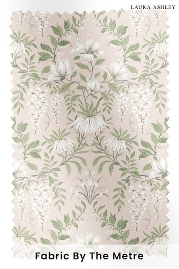 Laura Ashley Blush Pink Parterre Fabric By The Metre (U52385) | £32