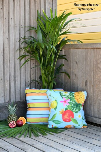 Summerhouse Set of 2 Multicolour Garden Waikiki Double Sided Showerproof Cushions (U52505) | £20