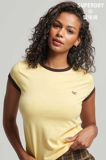 Superdry Yellow Ringer T-Shirt (U52660) | £18