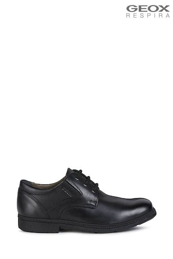 Geox Junior R Federico Black Shoes (U53030) | £52.50