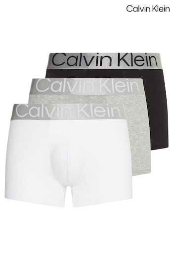 Calvin Klein Grey Sustainable Steel Trunks 3 Pack (U53212) | £46