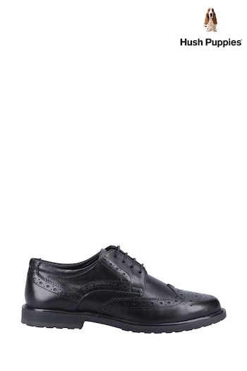 Hush Puppies Black Verity Brogue Shoes (U53219) | £65