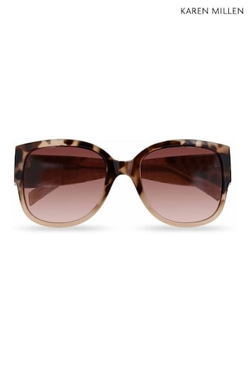 Karen Millen Dark Tortoiseshell Brown KM5050 Sunglasses (U53337) | £65