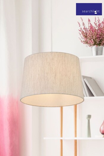 Searchlight Natural Dawn Taupe Tapered Linen Shade (U53534) | £18