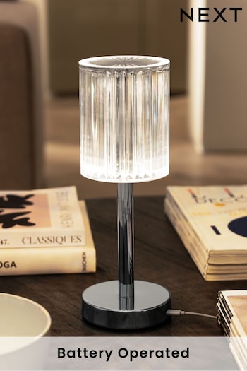 Chrome Albus Battery Operated Ambient Table Lamp (U53764) | £30