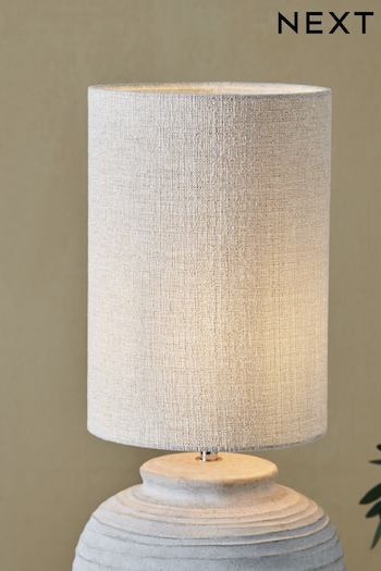 Neutral Cylindrical Tweedy Plain Light Shade (U53785) | £15