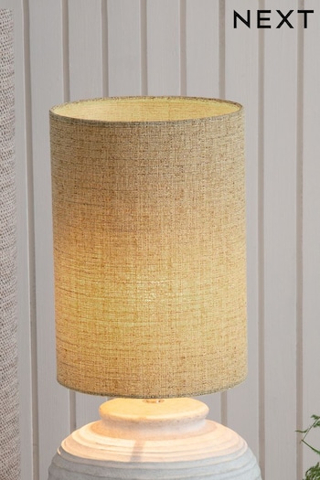 Ochre Yellow Cylindrical Tweedy Plain Light Shade (U53786) | £15