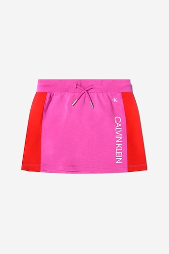 Girls Colourblock Logo Skirt in Pink (U54247) | £55