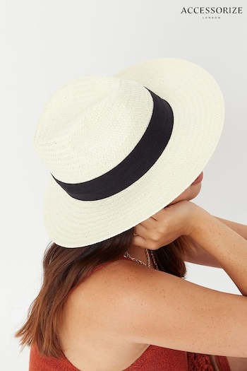 Accessorize Louise White Fedora Hat (U54493) | £25