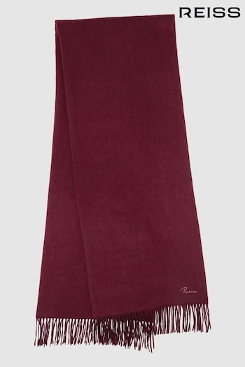 Reiss Bordeaux Picton Wool-Cashmere Scarf (U54595) | £88