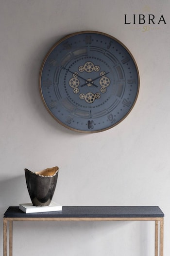 Libra Gold/Grey Manchester Industrial Wall Clock (U54607) | £250
