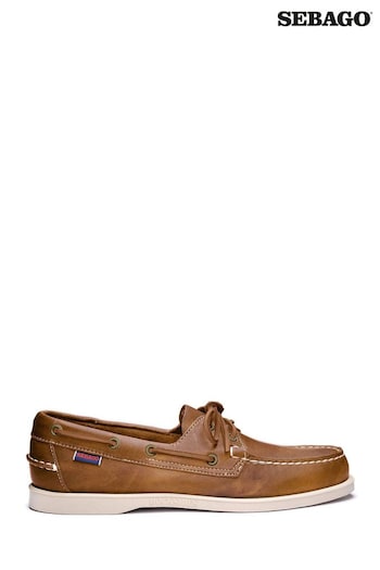 Sebago Brown Dockside Portland Leather Boat Shoes (U55102) | £120