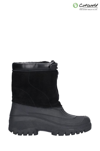 Cotswold Venture Waterproof Winter Black Boots (U55623) | £45