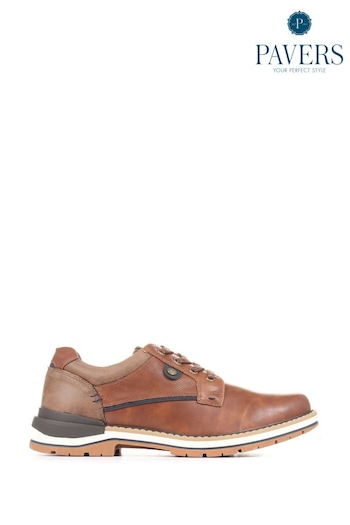 Pavers Wide Fit Derby Seneca Shoes (U55871) | £40