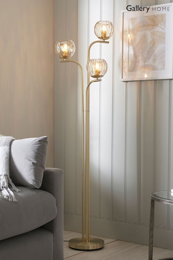 Gallery Home Gold Dilan 3 Bulb Floor Lamp (U55992) | £196