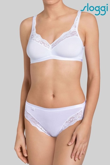 Sloggi Romance Tai White Briefs (U56066) | £16