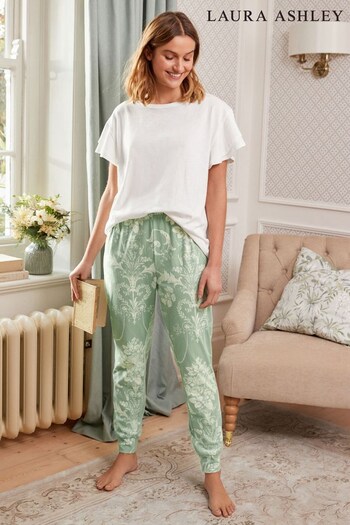 Laura Ashley Green Cotton Jersey Pyjamas (U56282) | £35