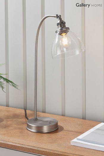Gallery Home Brushed Silver Pierre Table Lamp (U56301) | £82