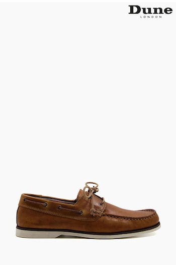 Dune London Brown Bluesy Boat Shoes (U56356) | £95