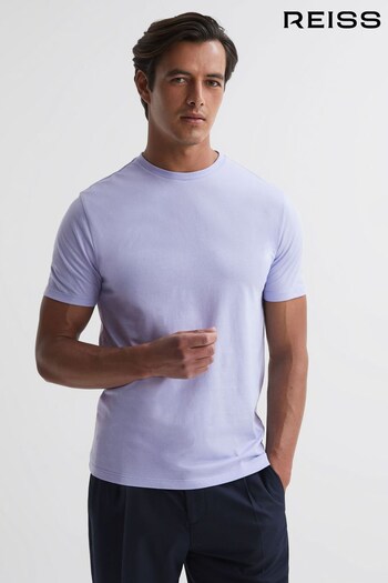 Reiss Lilac Bless Marl Cotton Crew Neck T Shirt (U56517) | £28