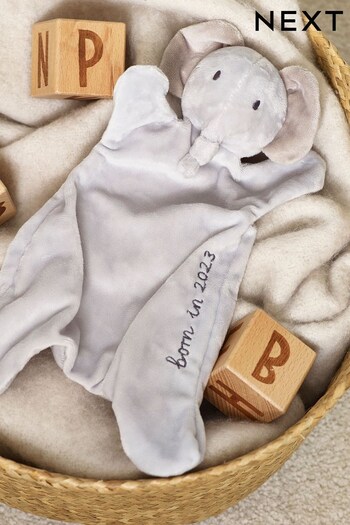Born In Grey Elephant Baby Comforter (U56535) | £14.50