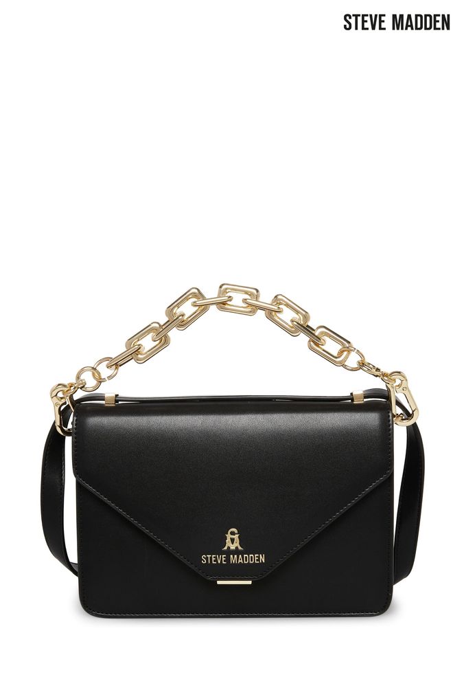 Steve madden black discount bag with gold chain