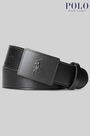 Polo Ralph Lauren Pony Plaque Leather Belt (U57123) | £85