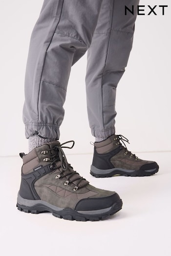 Grey Waterproof Walking Boots (U57864) | £65