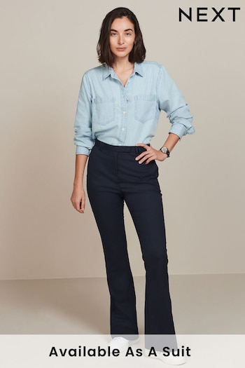 Navy Blue Tailored Bootcut mom Trousers (U57879) | £30