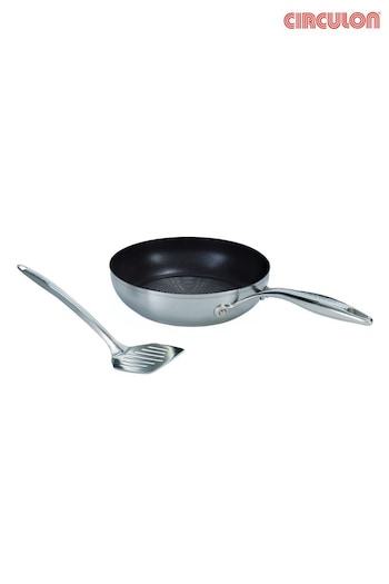 Circulon Silver Steelshield S Series 24cm Frying Pan + Spoon (U57905) | £70
