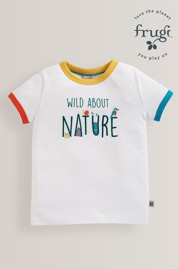Frugi White The National Trust Xavier T-Shirt (U57915) | £22 - £24