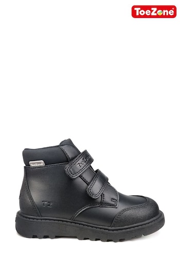 Toezone Felix Black Rip Tape Fastening Boots Menswear (U58240) | £35